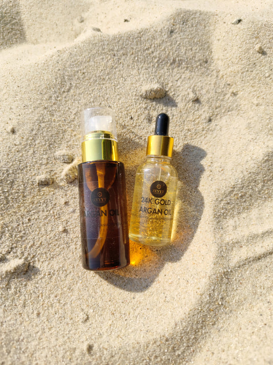 Bundle 1 - 24K Argan Oil 30ml + 100% Organic Argan Oil 50 ml