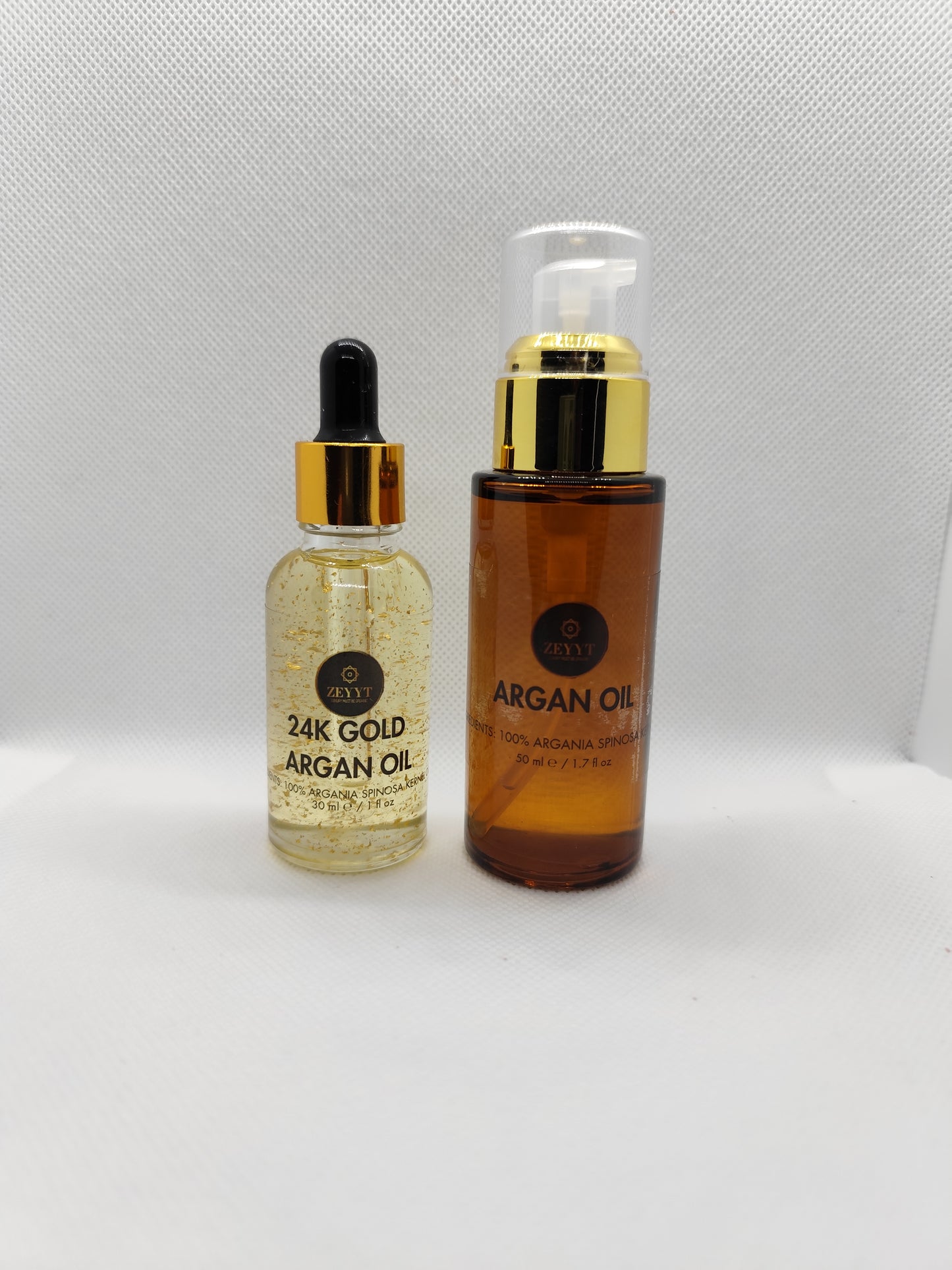 Bundle 1 - 24K Argan Oil 30ml + 100% Organic Argan Oil 50 ml