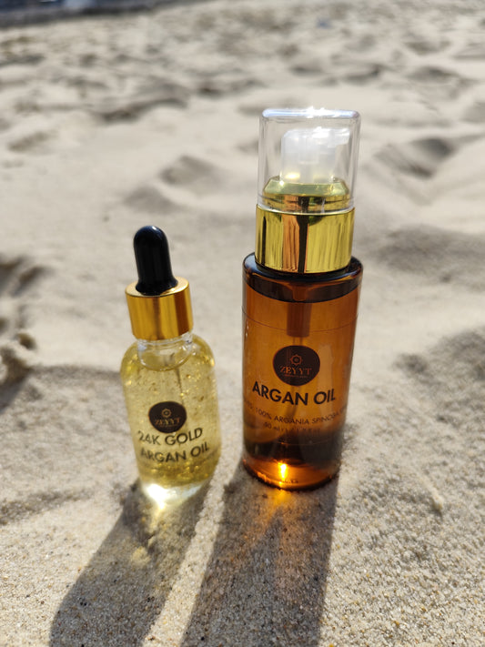 Bundle 1 - 24K Argan Oil 30ml + 100% Organic Argan Oil 50 ml